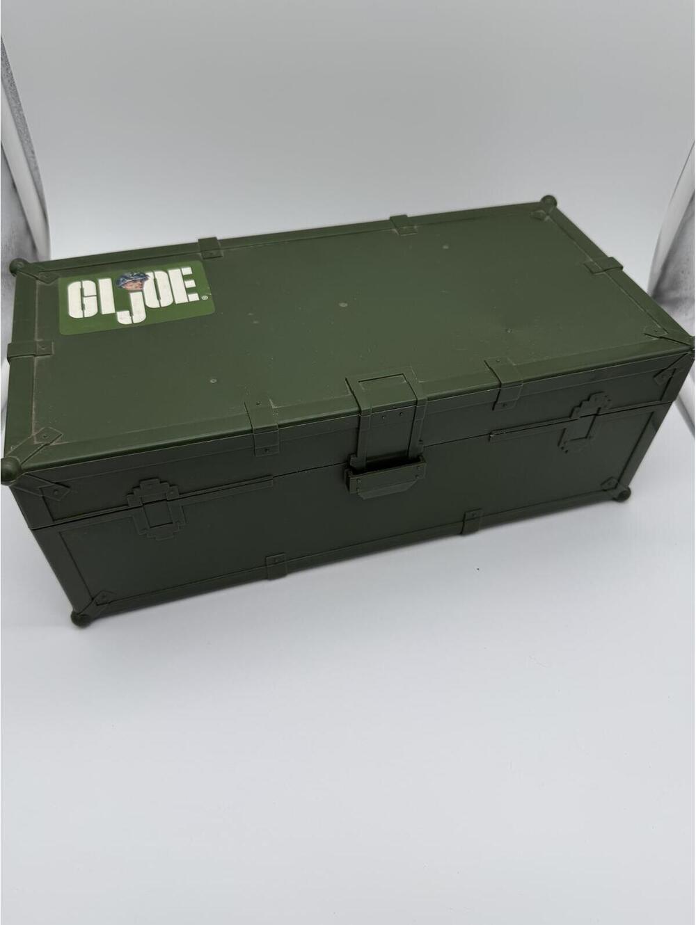 Vintage 1993 GI Joe Footlocker Storage Box Green Plastic Case Hasbro 12" Figures